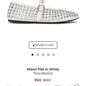 Tony Bianco Miami Leather Mary Jane Flats in White Nappa Size 8